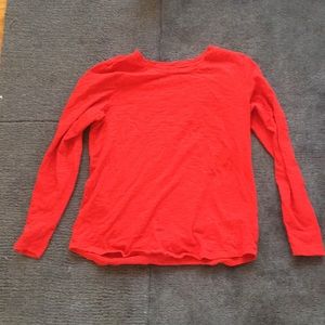 old navy red long sleeved shirt
